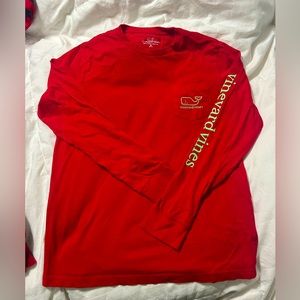 Boys’ Red Long-Sleeve Vineyard Vines Tee